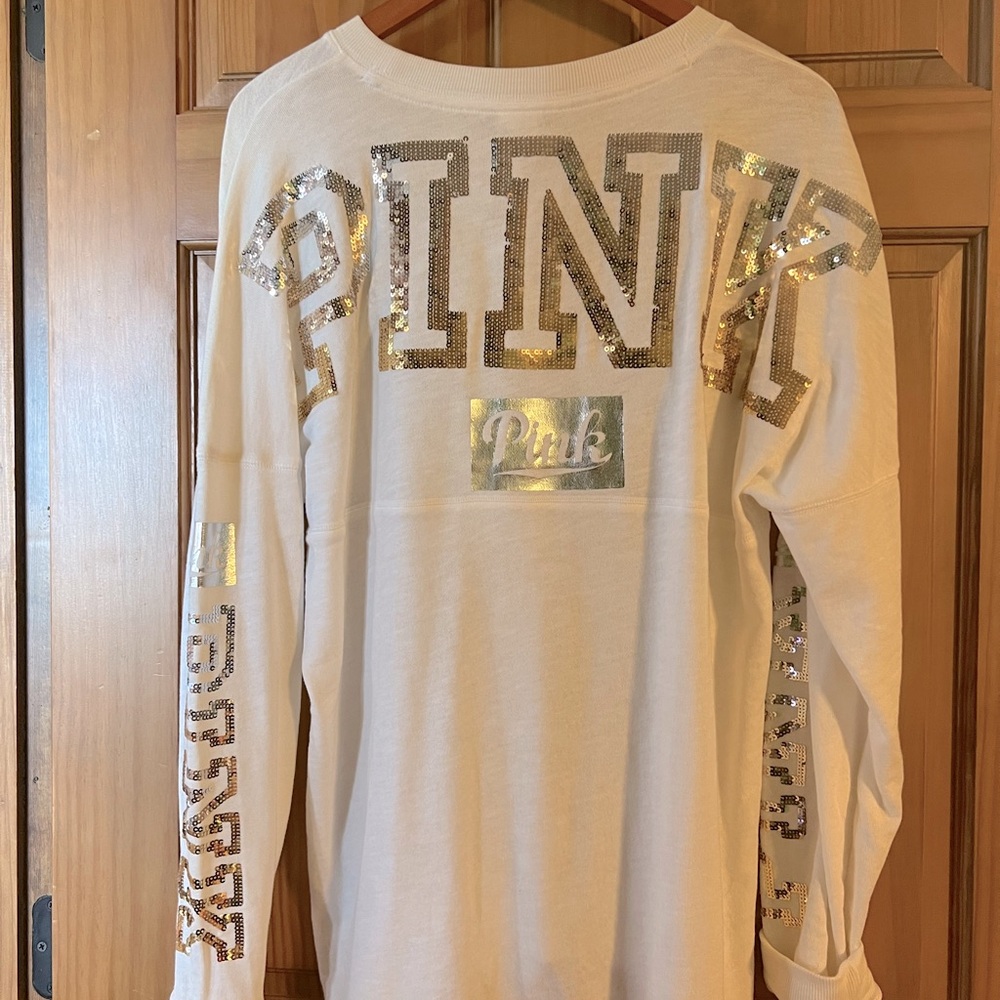 PINK Sequin Long Sleeve Shirt